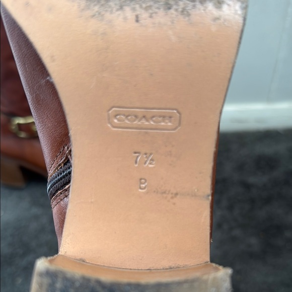 Coach Brown Leather Knee-High Boots - Picture 2 of 5